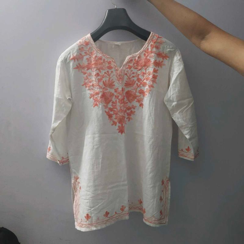 A White Short Kurti