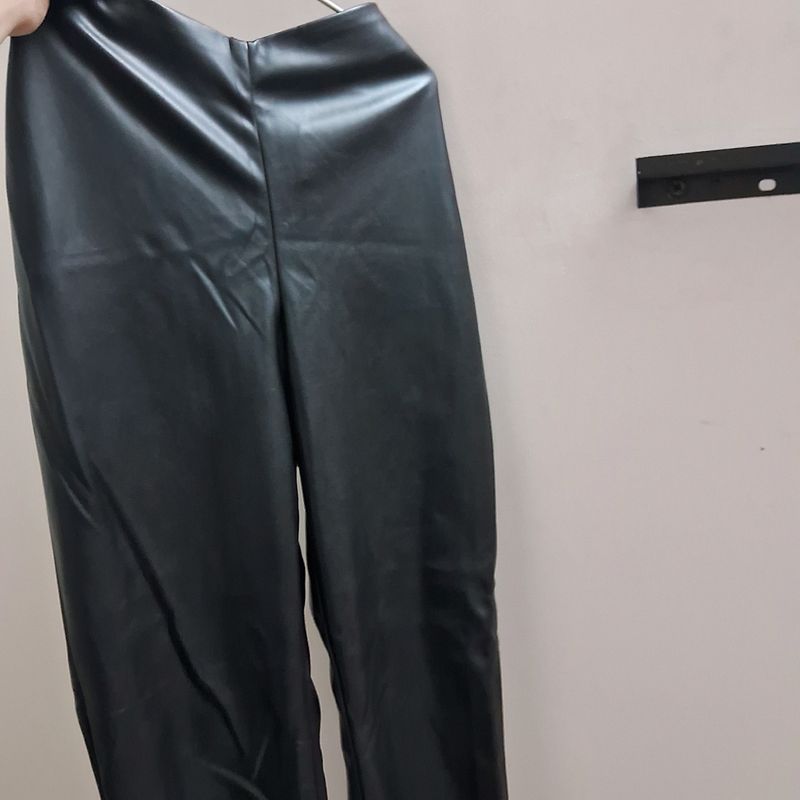 Flared Skinny Leather Pants