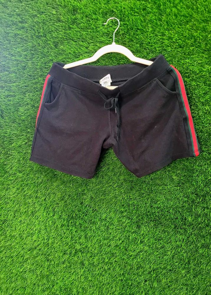 Black Striped Shorts