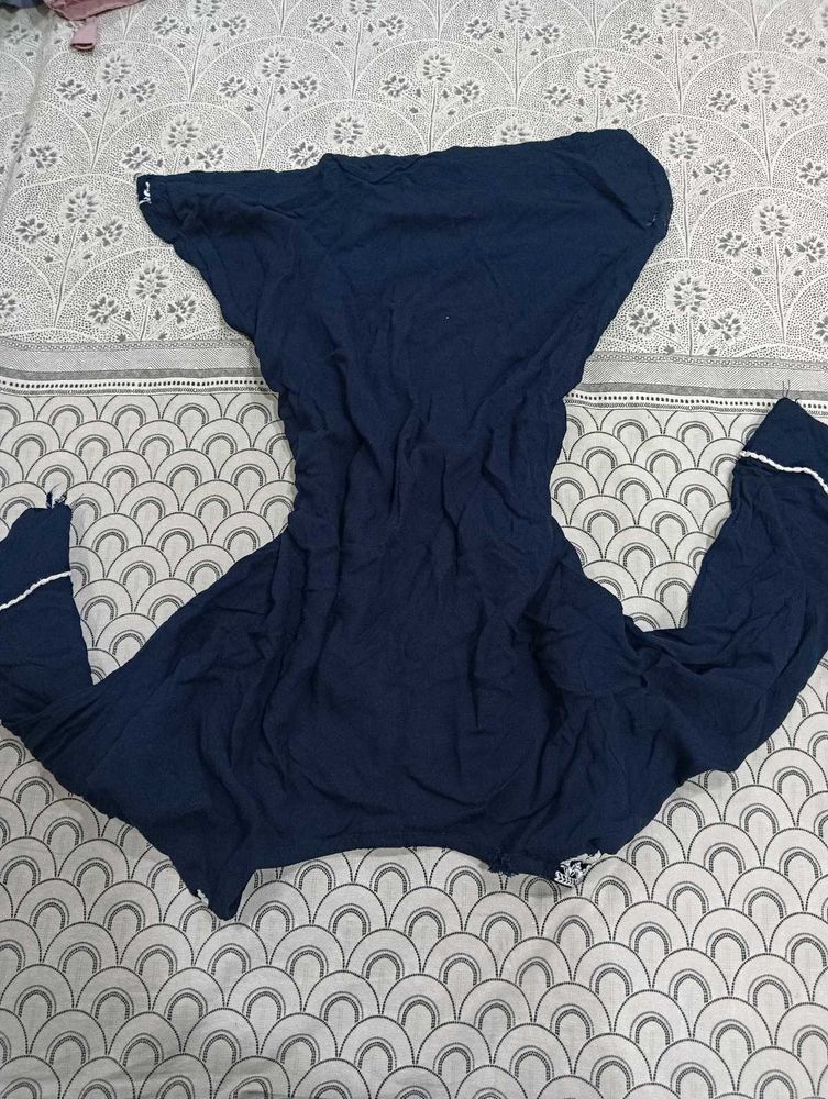Navy Blue Short Kurti