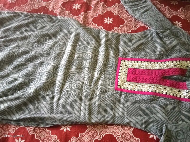 Elegant Grey Kurta Set(size-s)FixedPrice Nobargain