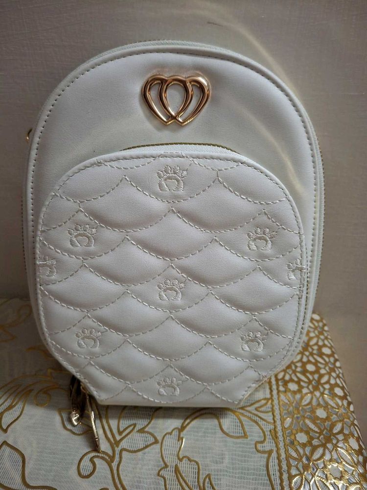 Cute White Backpack