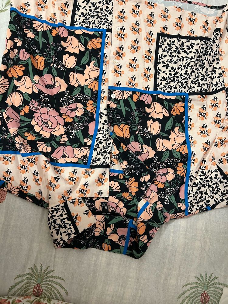 Floral Patchwork Top (Never worn)