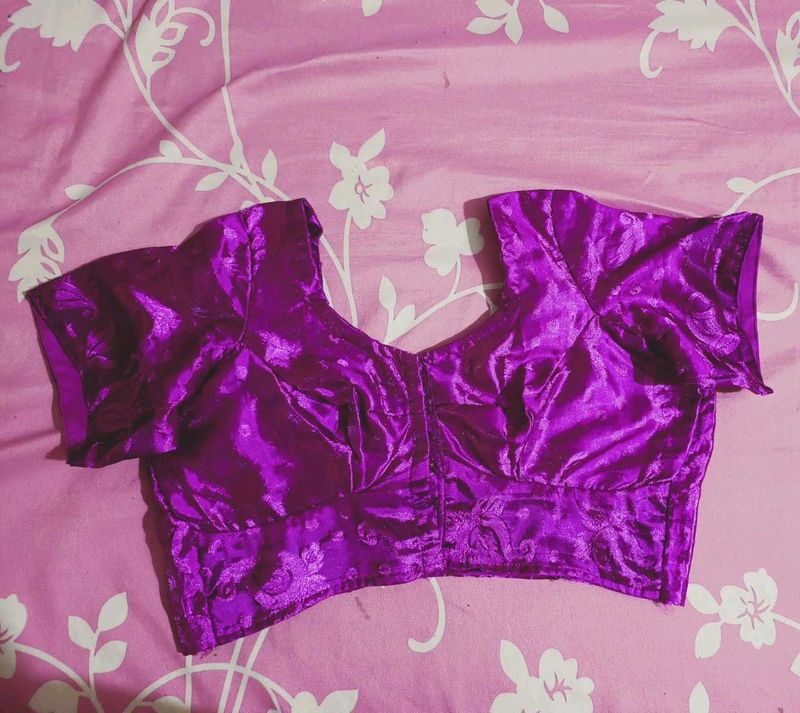 36 Size Shinning Dual Tone Purple Blouse