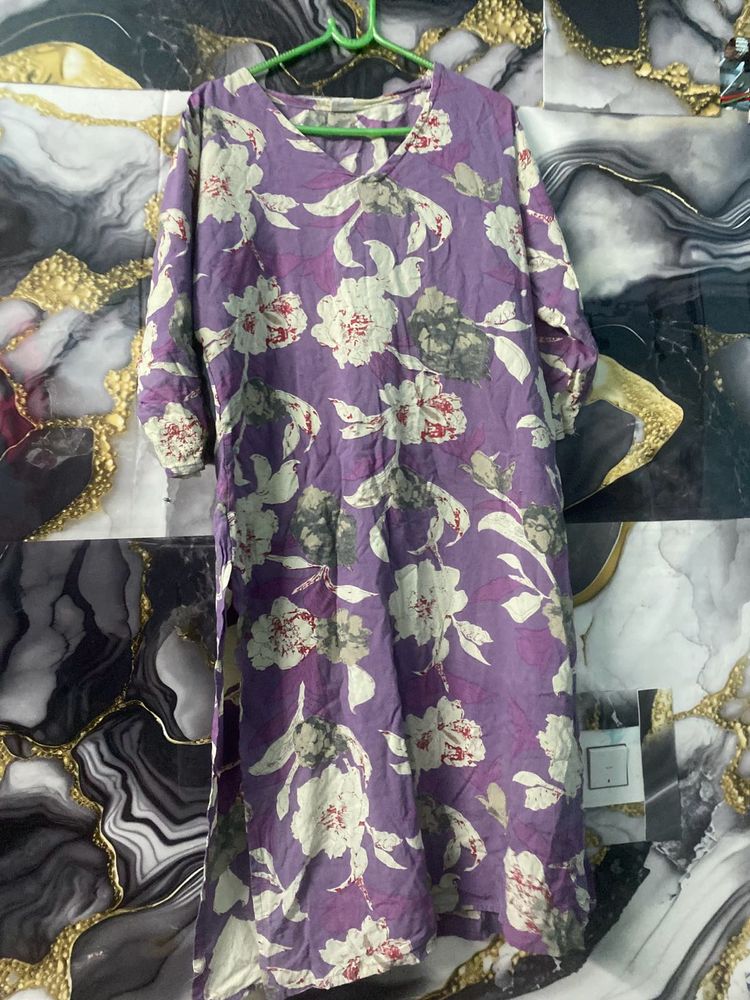 Lavender Women Kurta Set