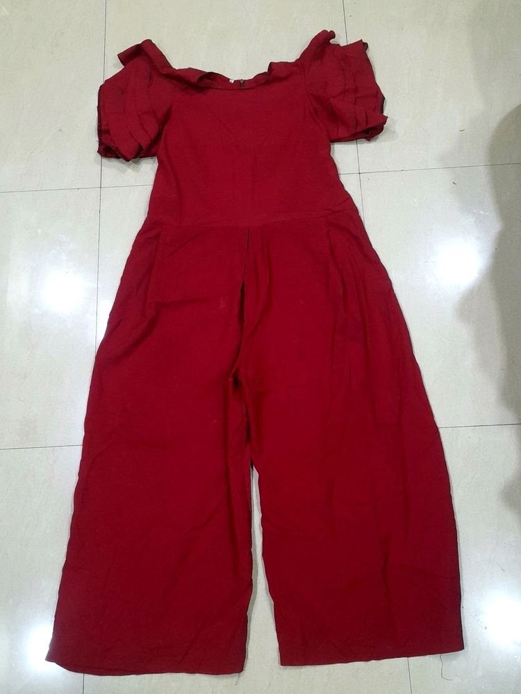 Maroon jumpsuit