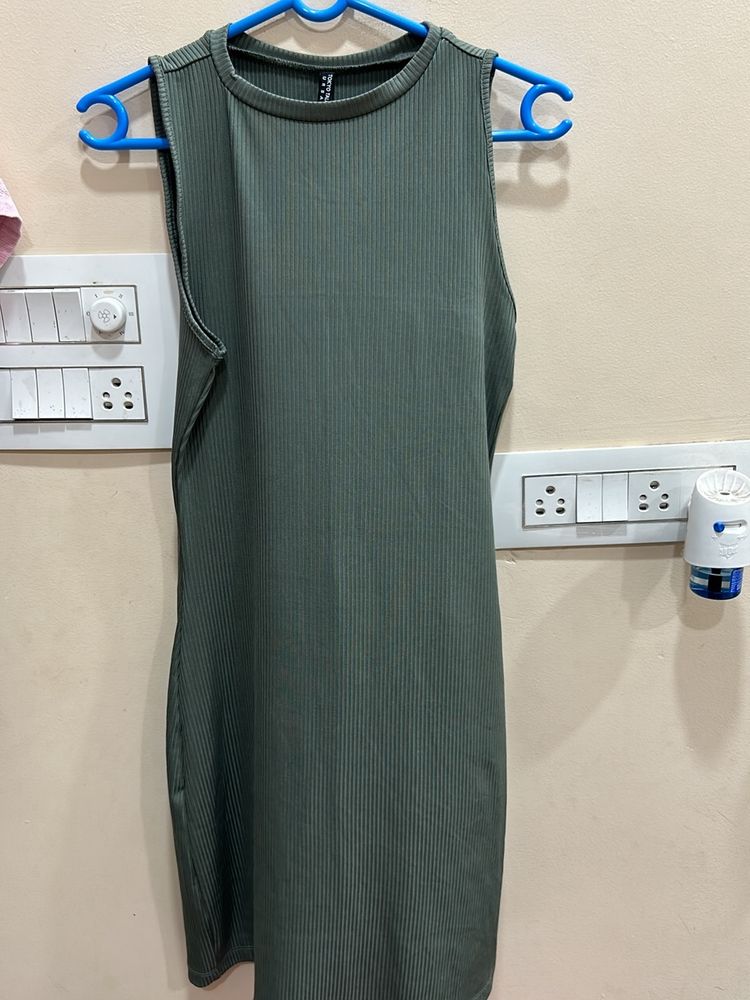 PRICES DROPPED! Olive Sexy Ribbed Bodycon Dress