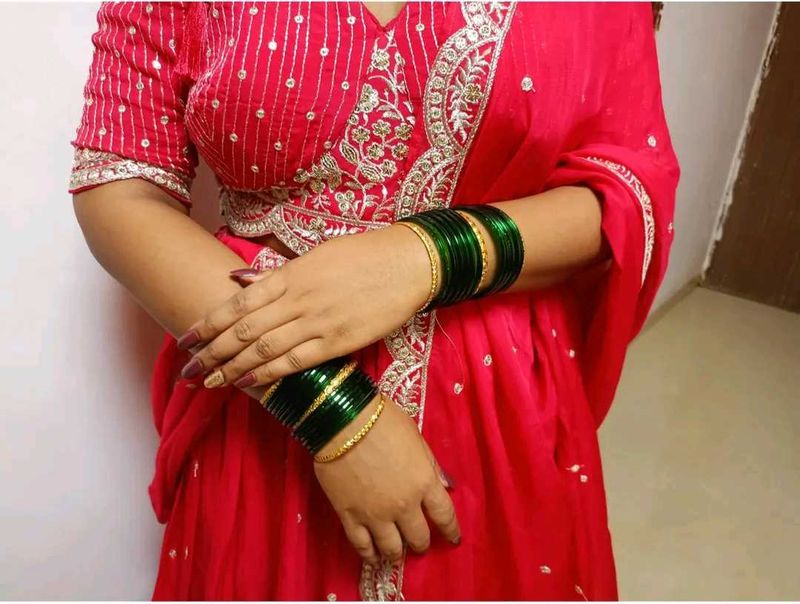 Elegant dark pink lehenga with Embellished Blouse