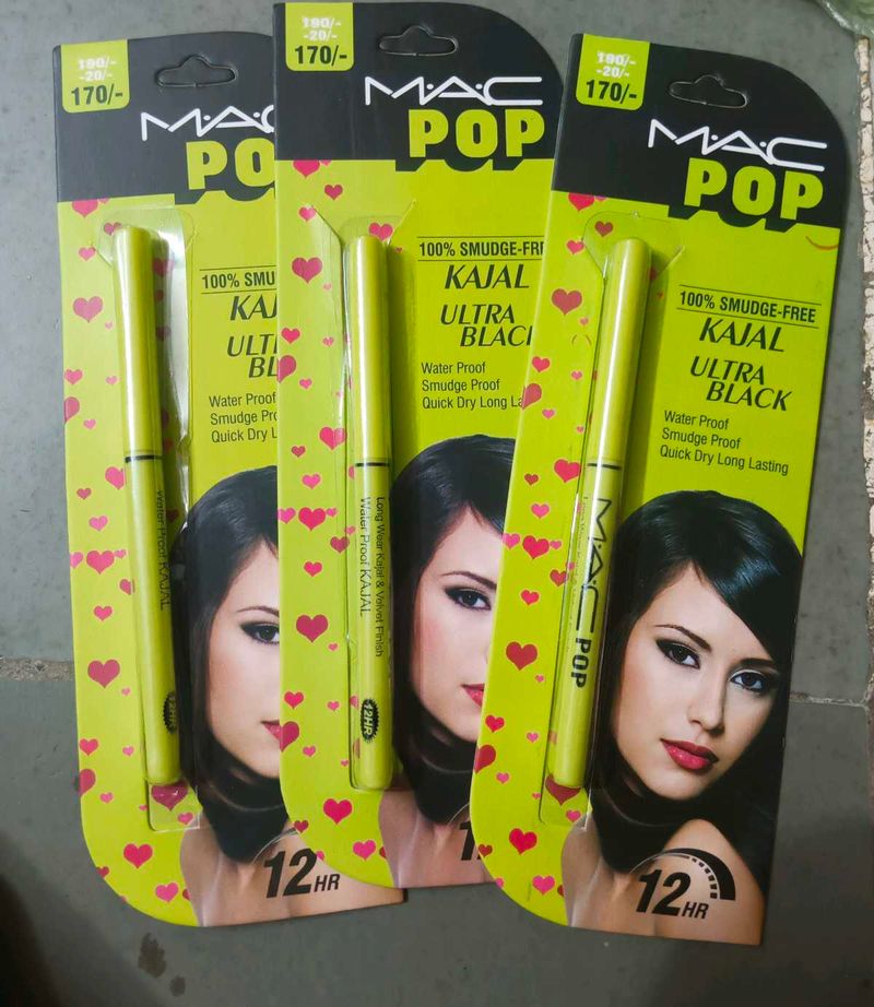 Mac Pop Smudge - Free Kajal (Pack Of 3)