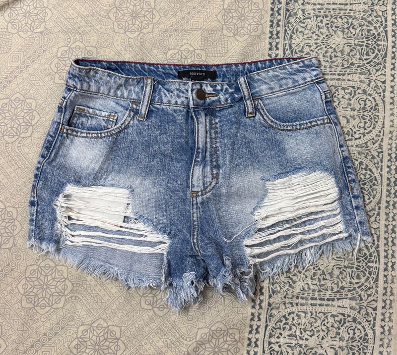 Forever 21 Distressed Denim Shorts