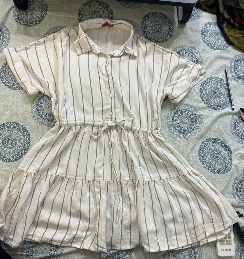 A cute white mini dress