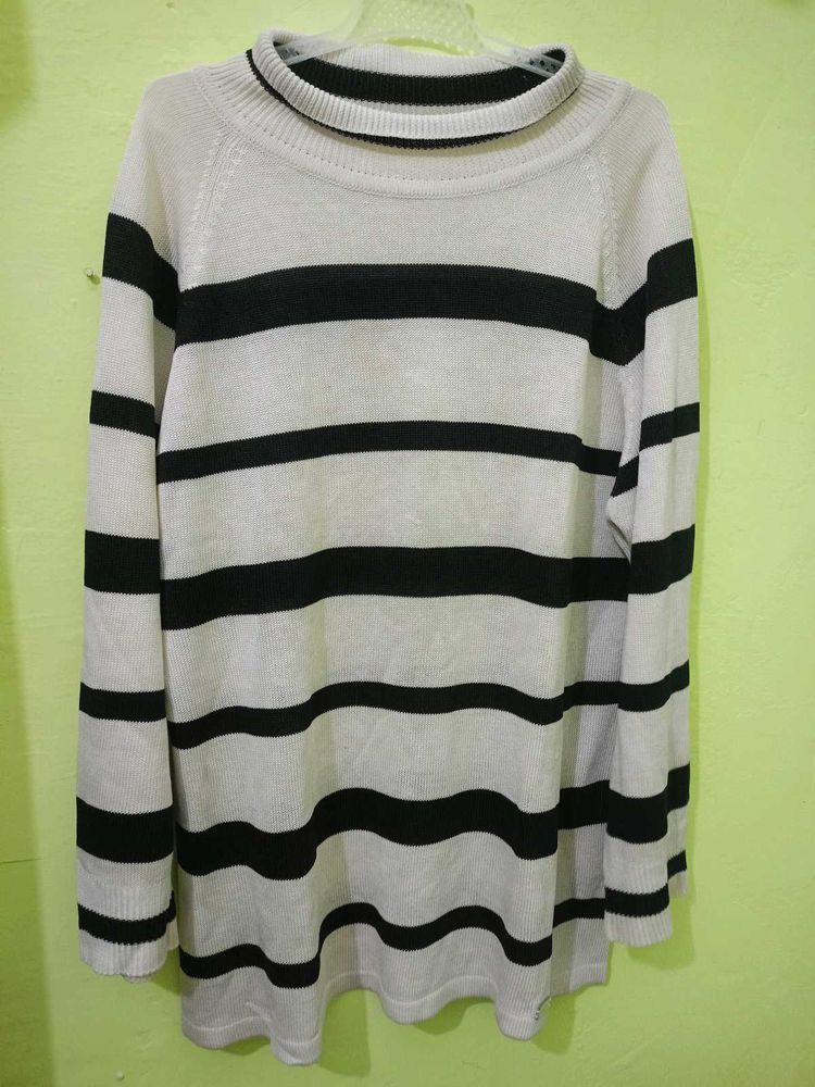 Striped Knit Turtleneck