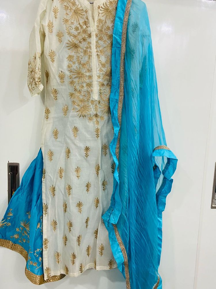 Elegant Embroidered Sharara  Kameez Set New