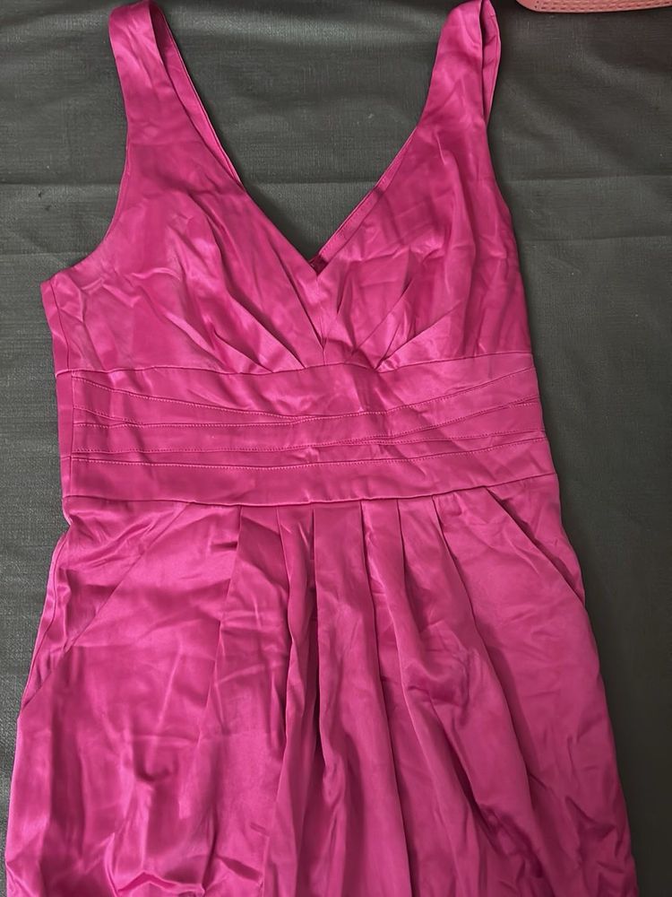 Pink V-Neck Dress