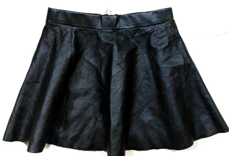Leather Black Skirt For Girls