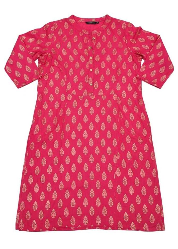 Pink Printed Kurta