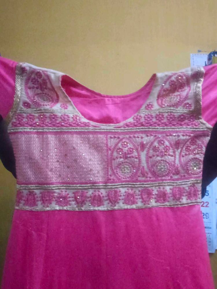 Pink Embroidered Kurta Set
