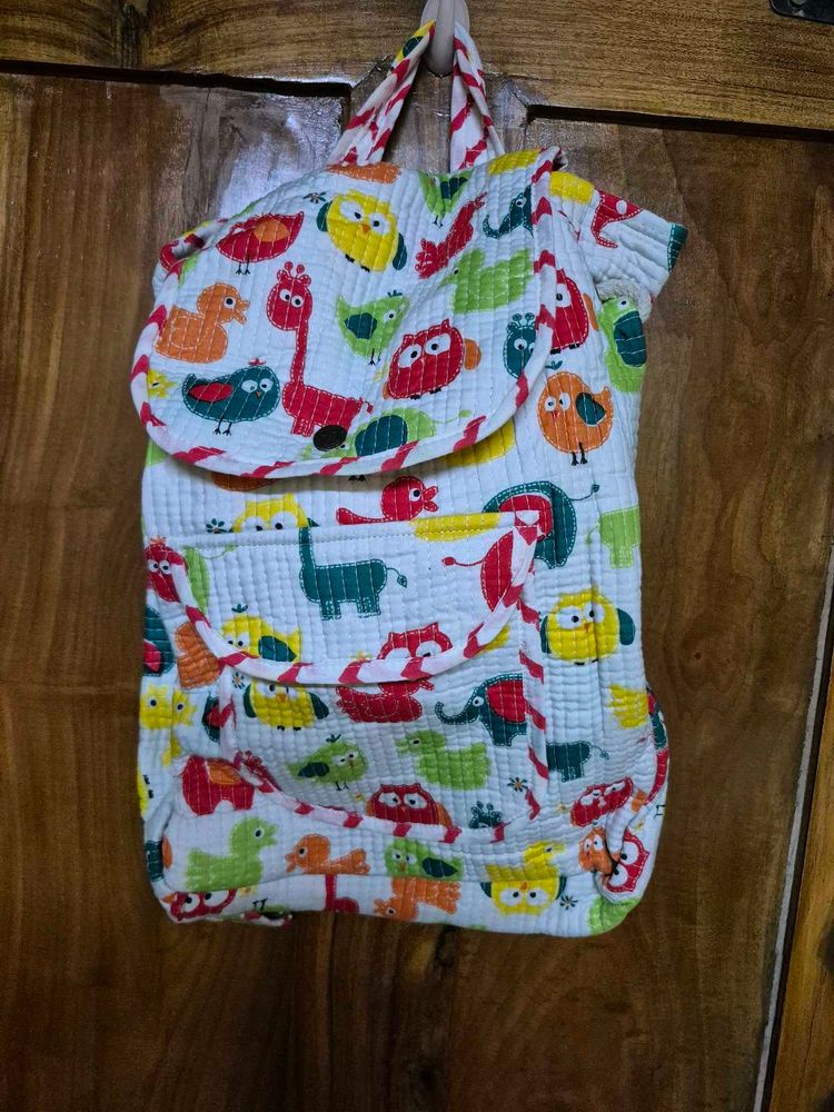 New Handblock Quilted Backpack For Kids