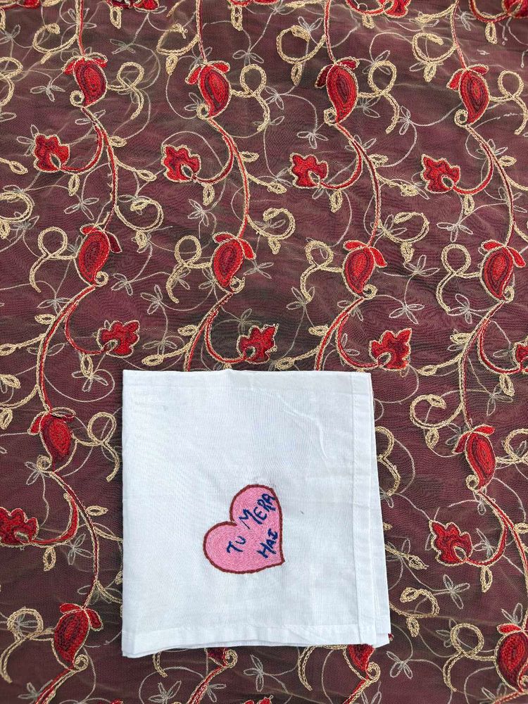 Hand Embroidered Beautiful Handkerchief