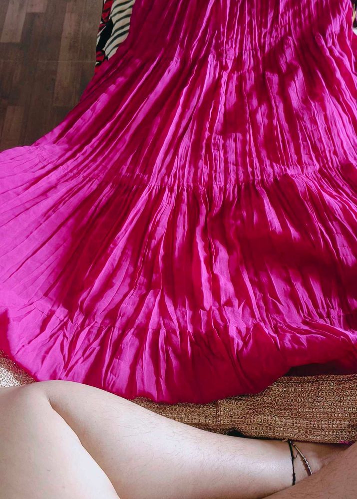 Pink Tiered Skirt