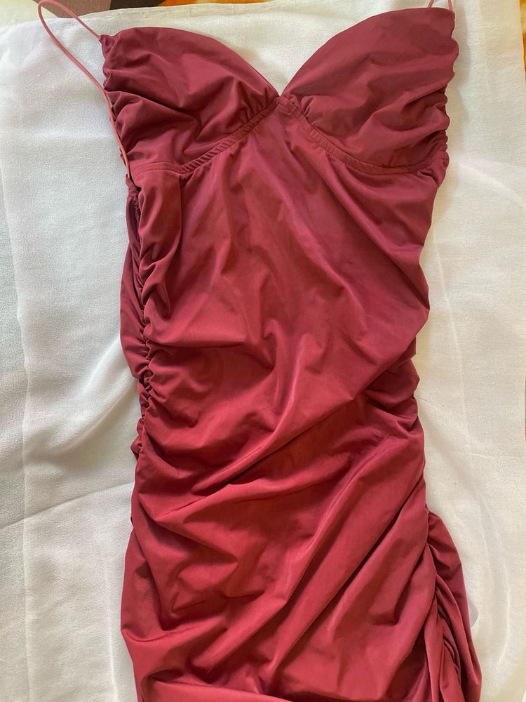 Burgundy Bodycon Dress