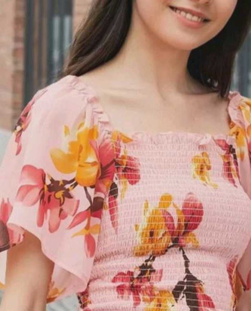 Floral Smocked Top