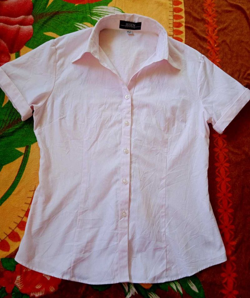 Pink Short Sleeve Blouse
