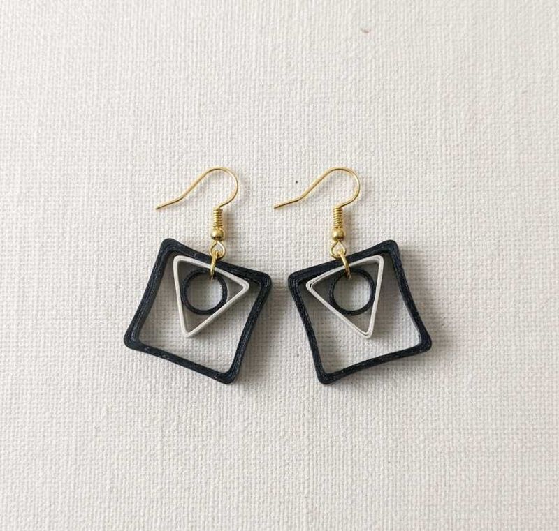 Geometric Drop Earrings
