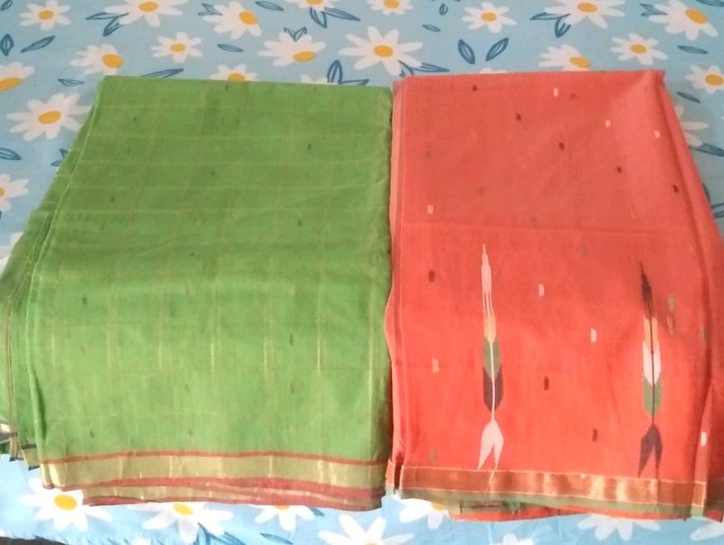 2 Brand new thread work  zari border saree