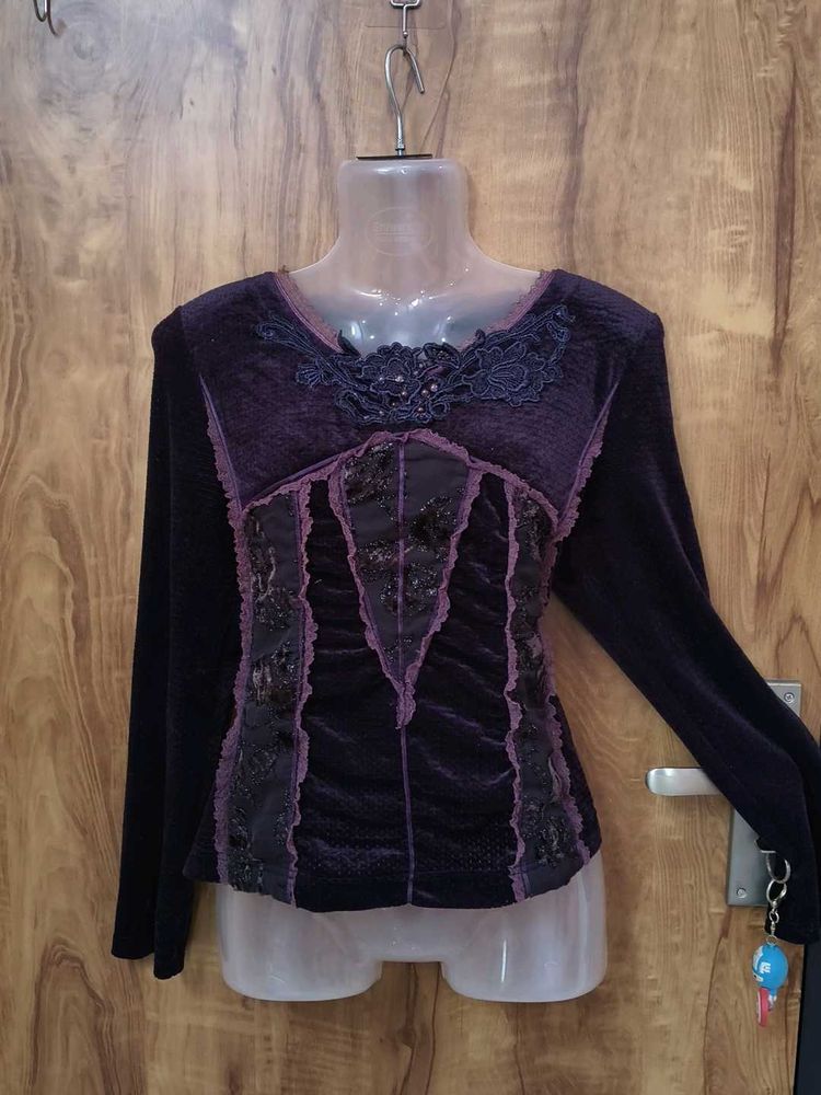 Vintage Velvet Corset style Top