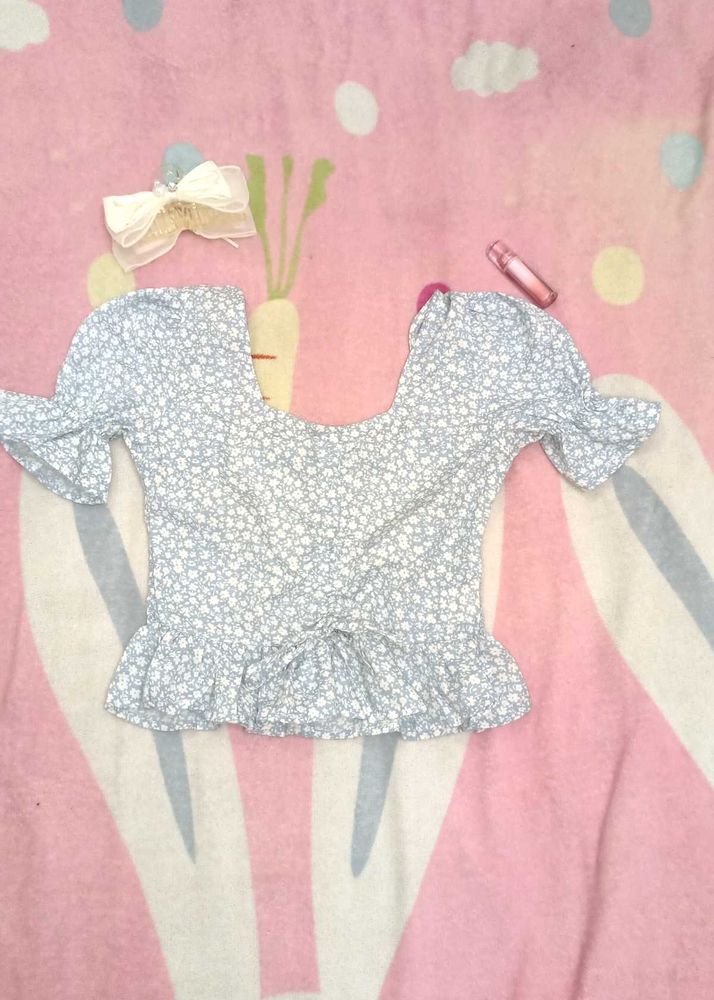 Floral Ruffle Top