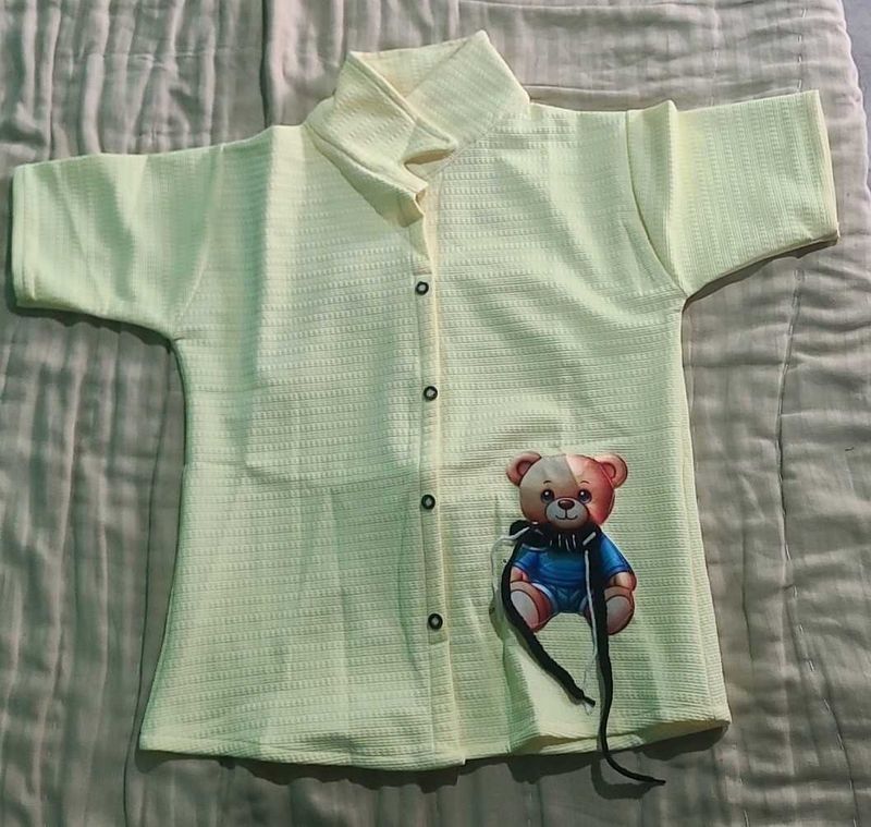 Soft Cotton Top&#39;swith Teddy Bear Print