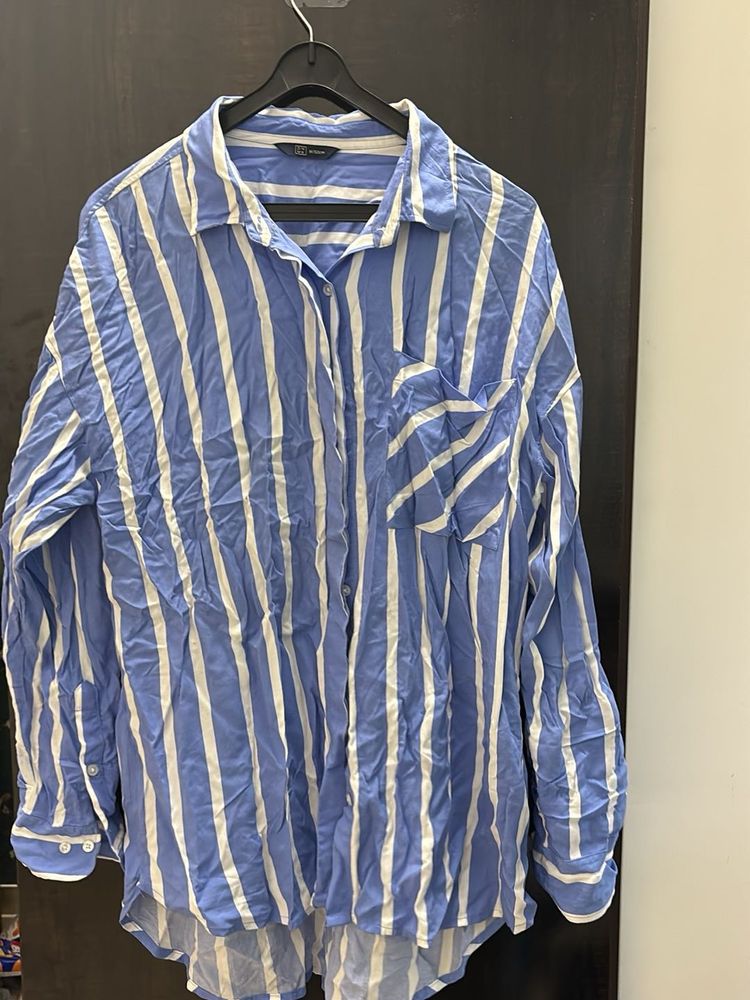 Striped Blue &amp; White Shirt