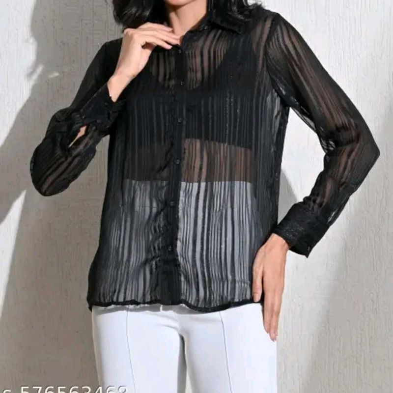 Sheer Black Blouse