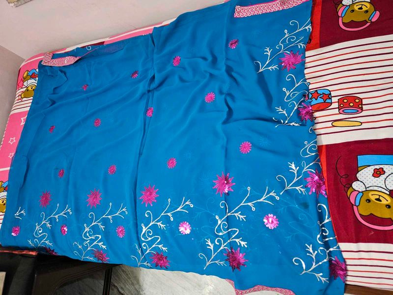 Blue Saree