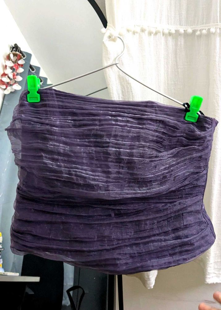 Purple Ruched Corset
