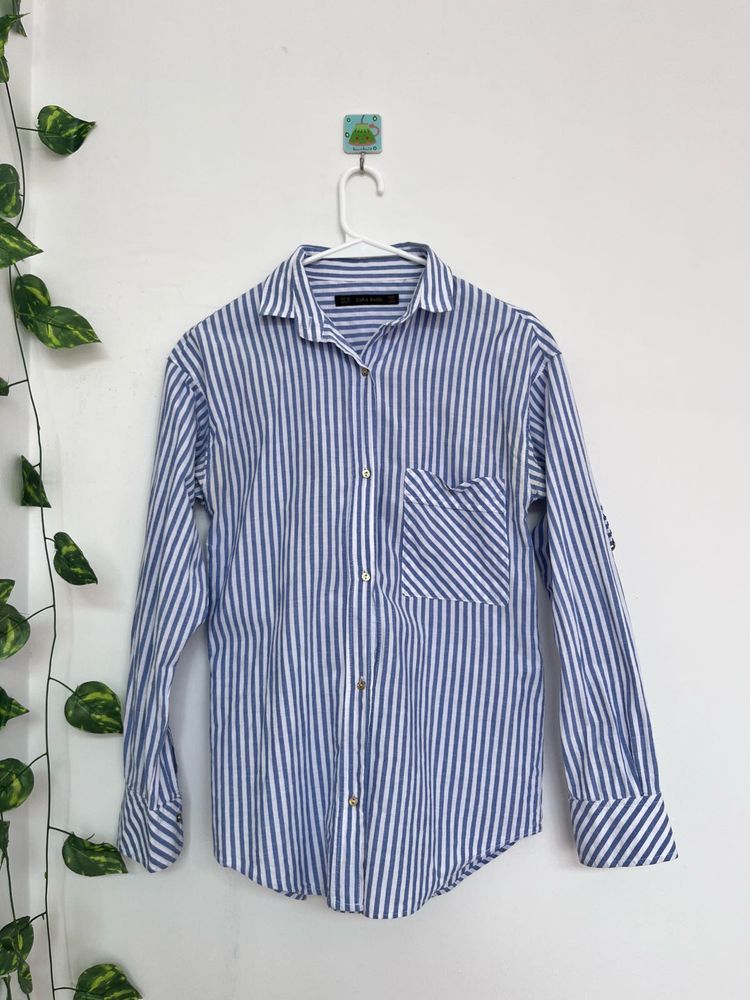 Striped Button-Down Shirt