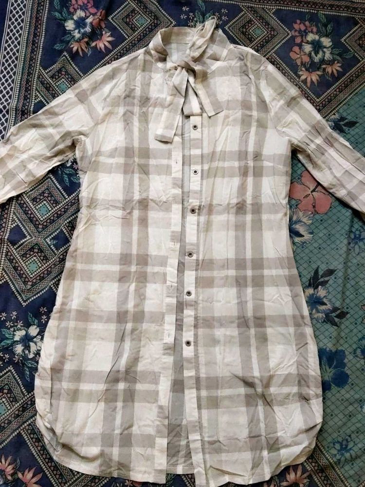 Vintage Plaid Tunic Dress