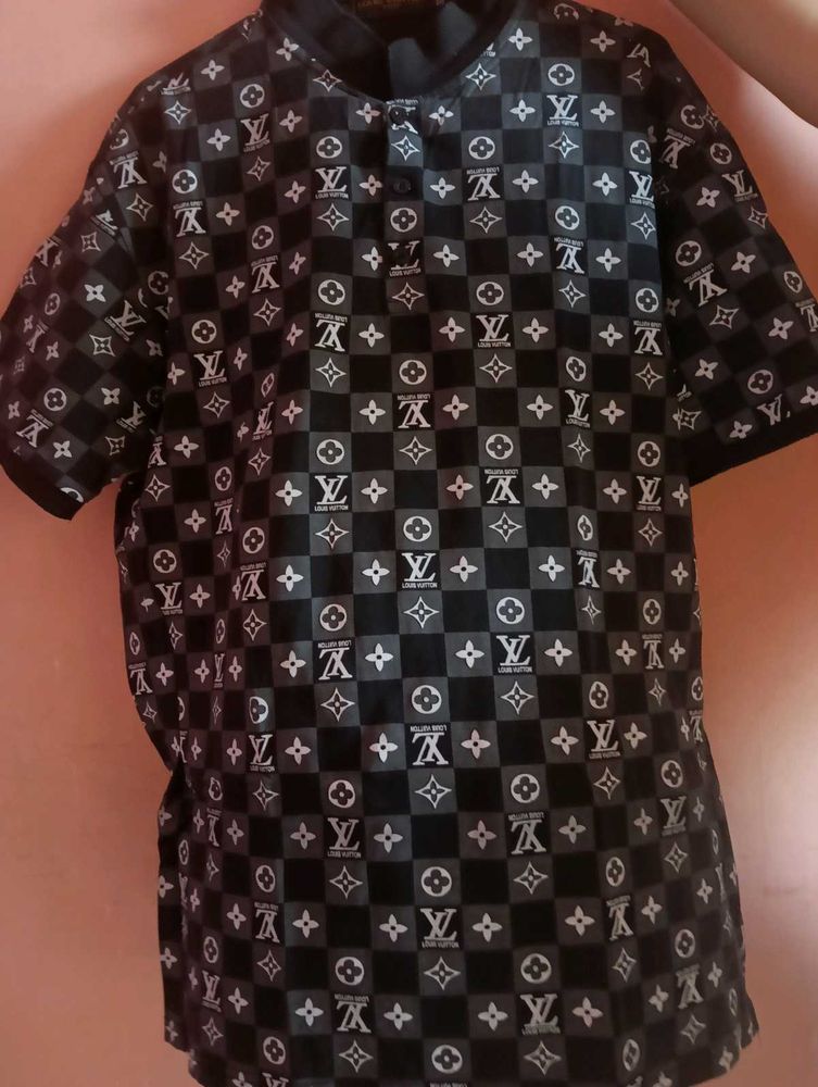 Patterned Polo Shirt
