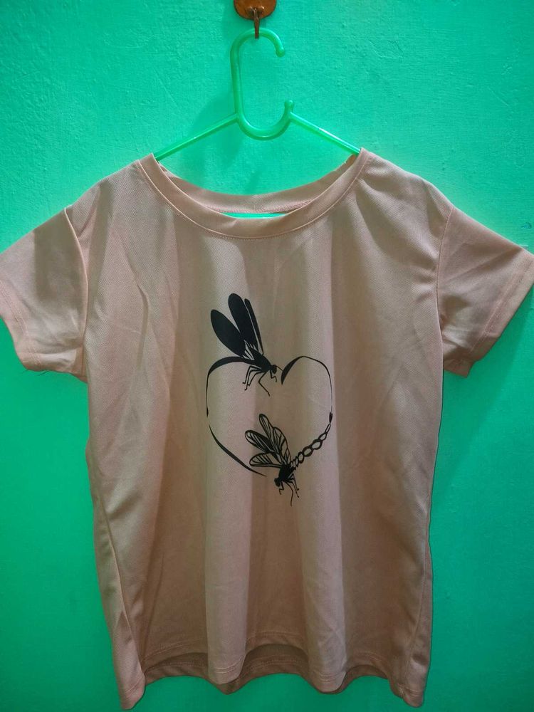 Peach T-Shirt  And Orange Tshirt (Combo)