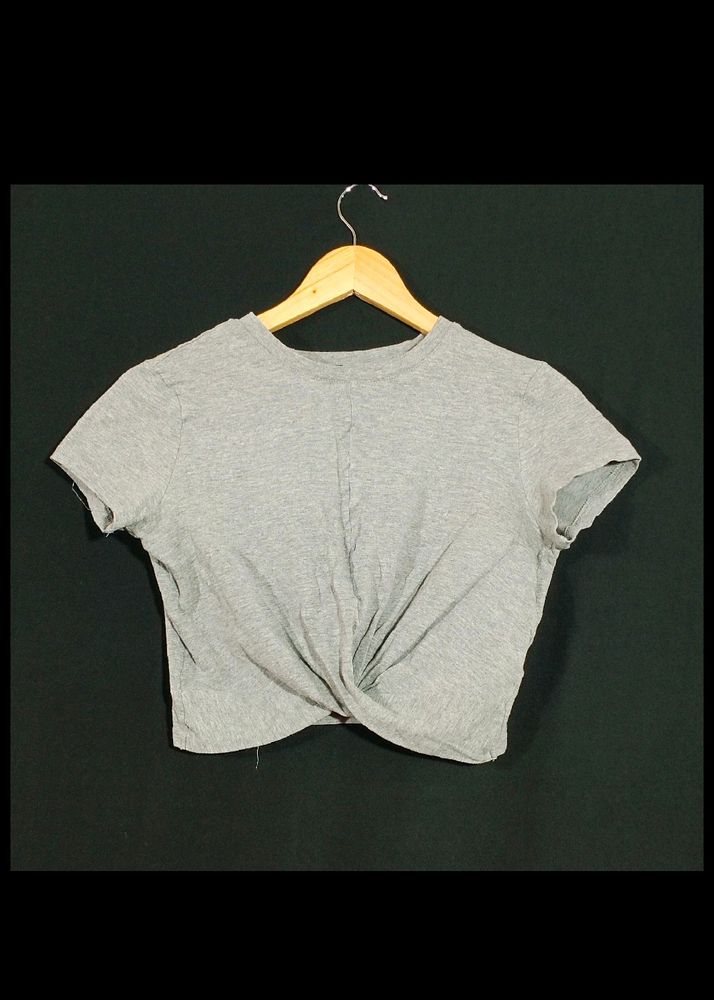 Gray Knot Top
