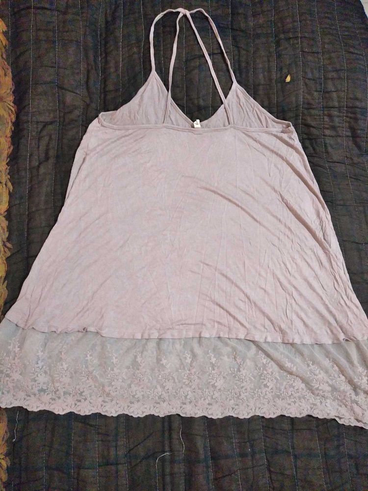 💥💥💖Gray Lace Trim Dress