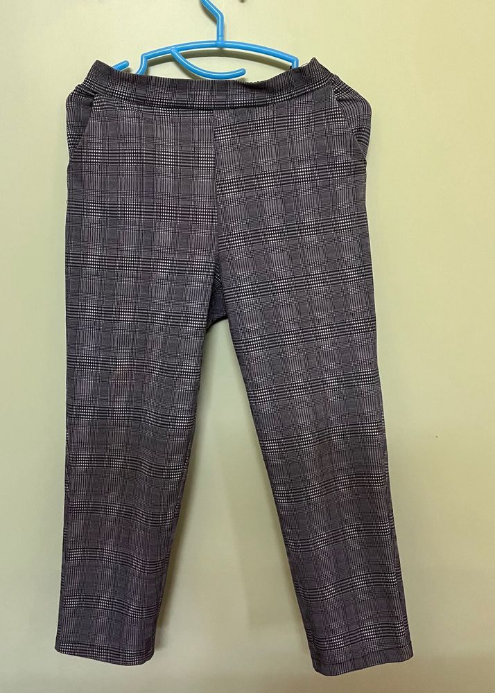 Plaid Pull-On Pants