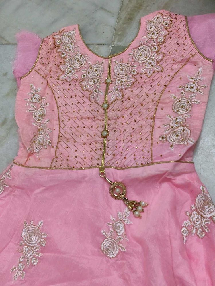 Pink Embroidered Lehenga Choli