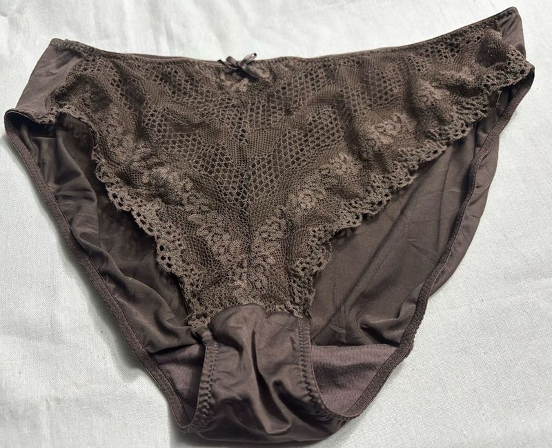 Brown Lace Detail Panty