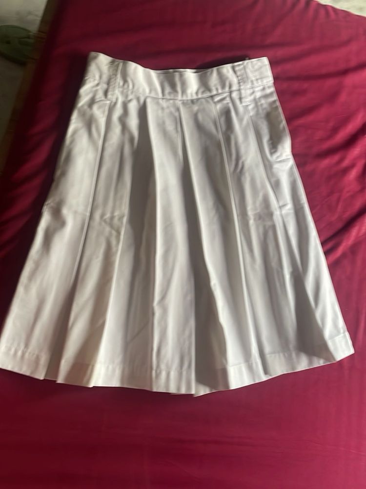 White Pleated Skirt School Uniform