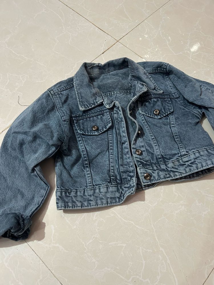 Denim Cropped Jacket