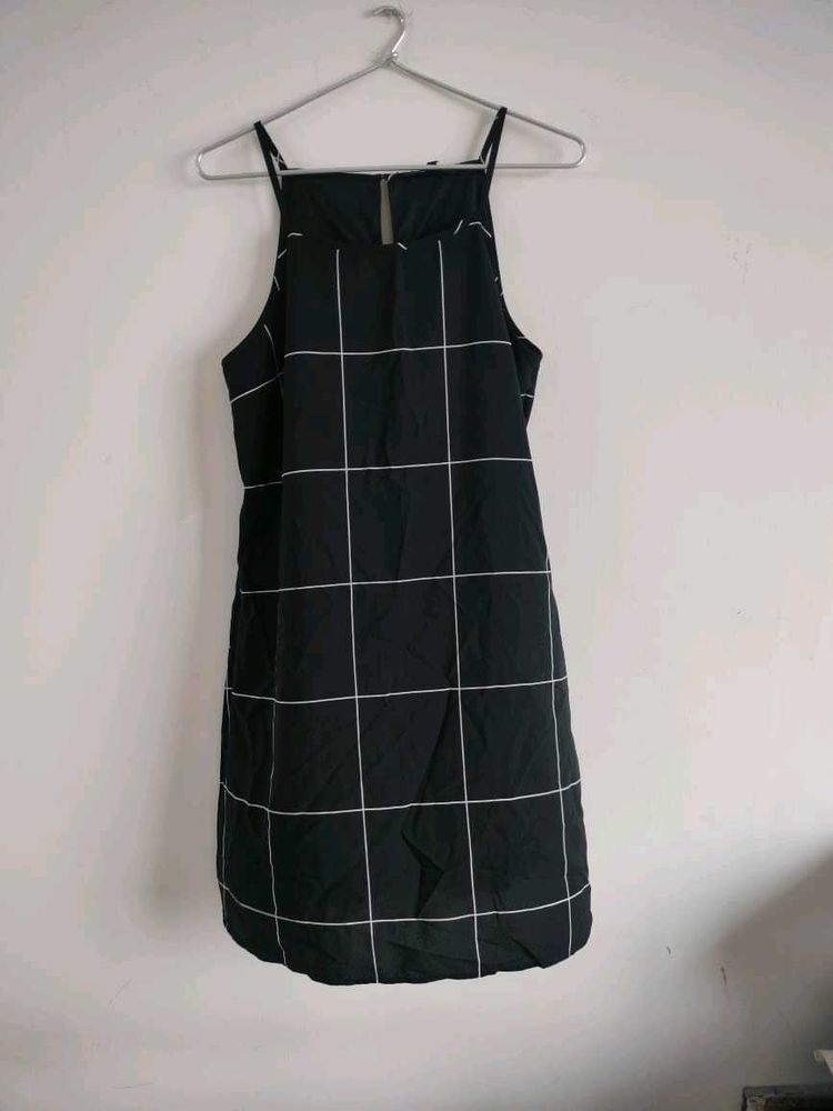 Black &amp; White Checkered Dress