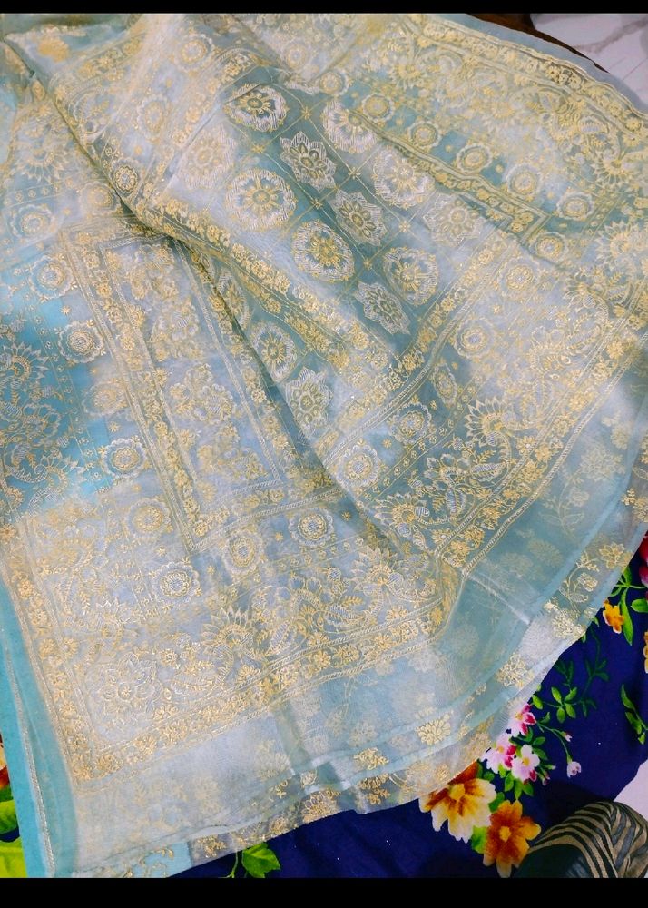 Chanderi Saree With Blouse And Petticoat