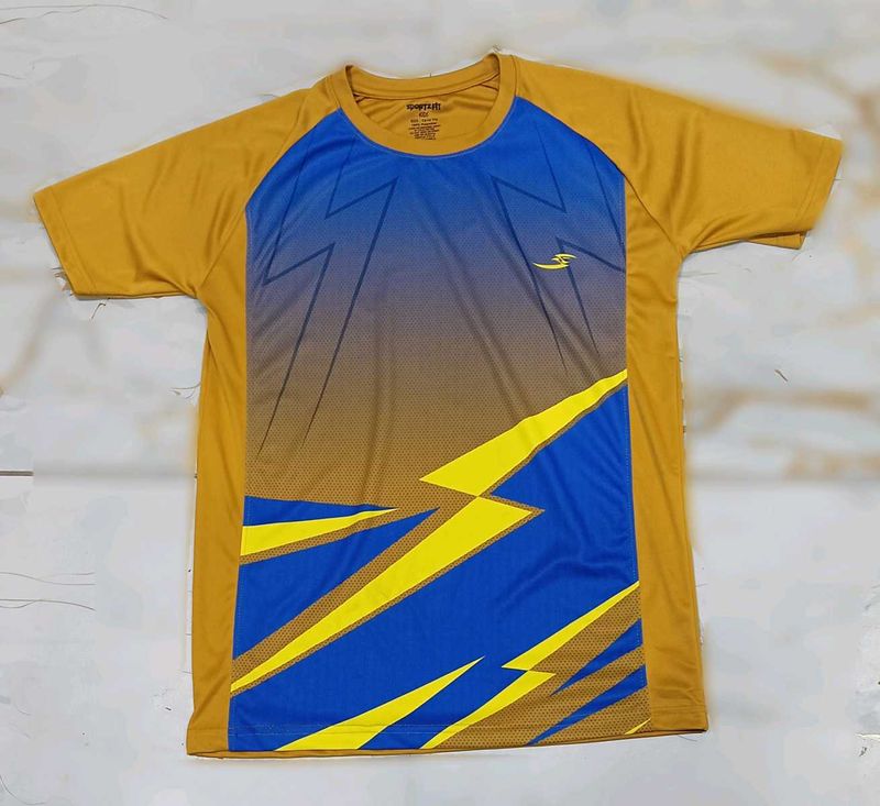 Sportsfit T-Shirt - Gold and Blue